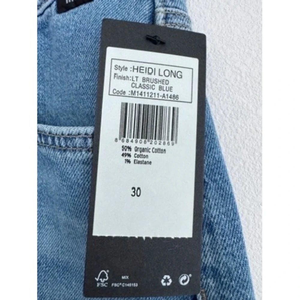 Mavi Heidi Long Shorts Light Brushed Classic Blue High Rise Denim 30 M1411211